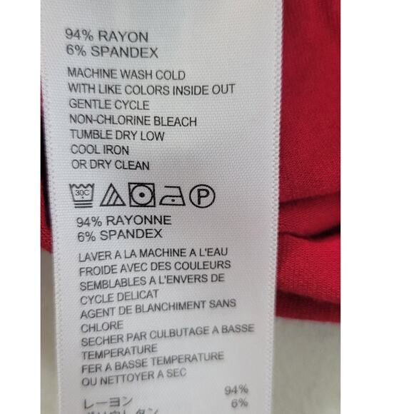 Tommy Bahama Dress Womens Large Red Bodycon Shoulder Less Dress Sexy Flirty - Picture 10 of 10